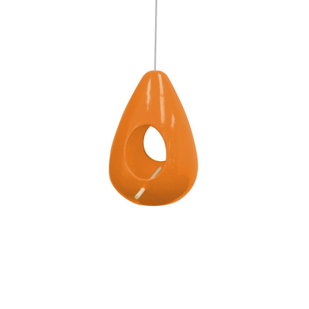 Orange Tear Drop Logo - Alpine 10 In. Hanging Orange Teardrop Shape Birdhouse VTFAA104 OR