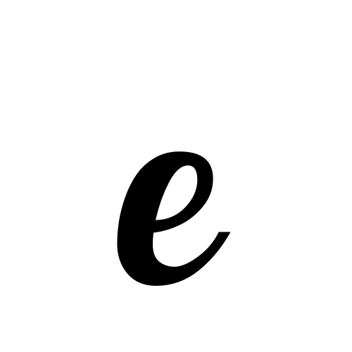 Black E Logo - e. latin small letter e. Lobster1. Regular Graphemica