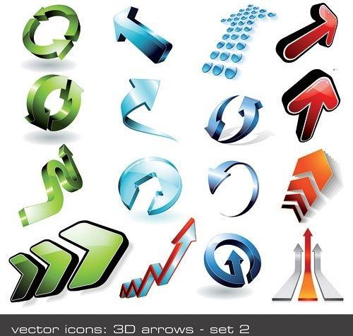 Cool Arrow Logo - cool 3D stereoscopic arrow vector Free vector in Encapsulated