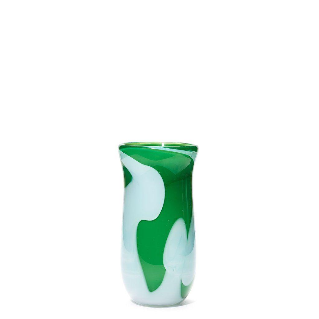Green and White Swirl Logo - Green/White Swirl Vase – Paul Arnhold Glass