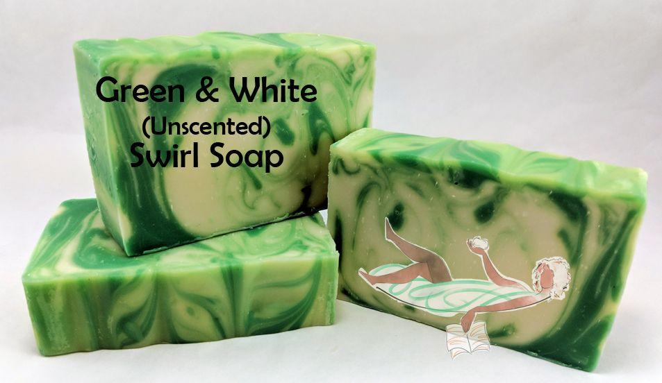 Green and White Swirl Logo - Green And White Swirl Soap - StoryTime Soap Company