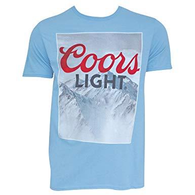 Coors Light Mountain Logo - Coors Light Mountain Logo Light Tee Shirt Small: Clothing