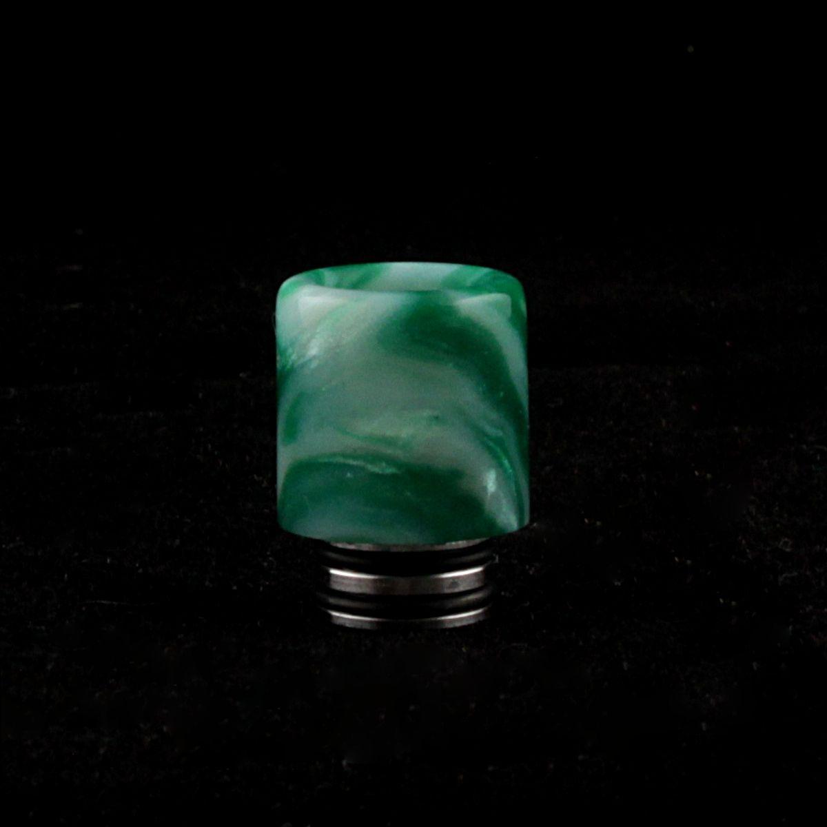 Green and White Swirl Logo - Green and White swirl hand crafted acrylic 510 wide bore drip tip