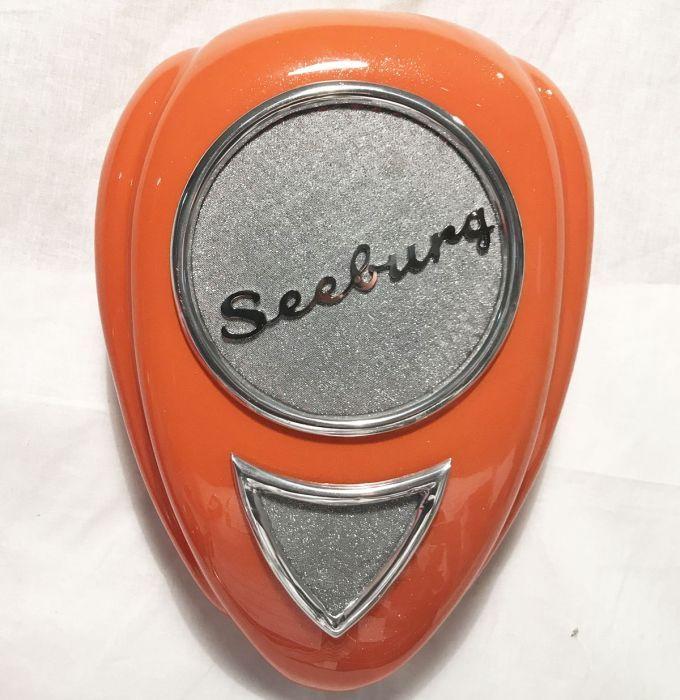 Orange Tear Drop Logo - Seeburg Teardrop Speaker Orange Reproduction - FiftiesStore.com