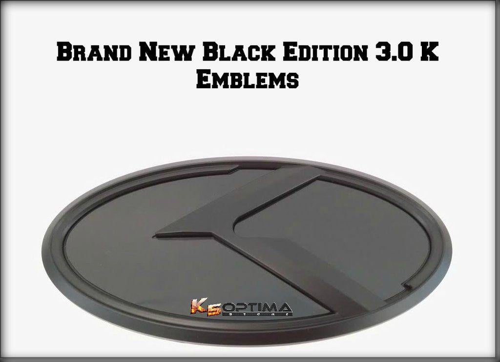 Black E Logo - K5 Optima Store Kia 3.0 K Logo Emblem Sets Black Edition
