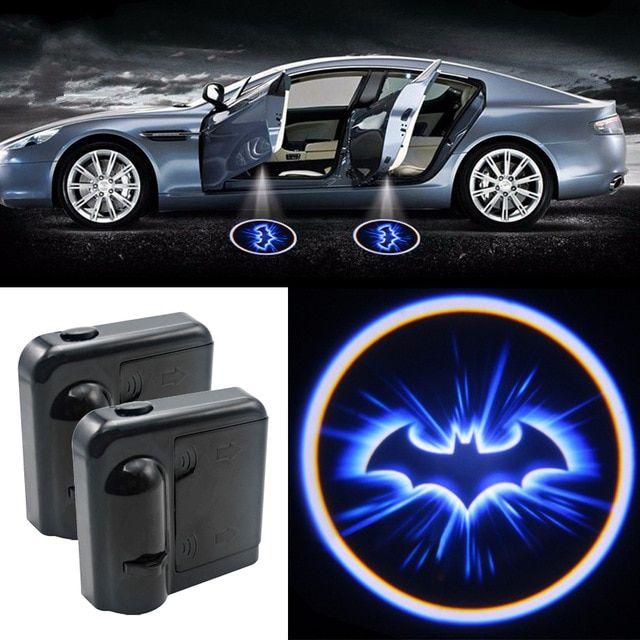 Car Interior Logo - 1Pair LED Car Door Welcome Light Laser Projector Logo Batman Shadow