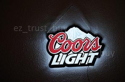 Coors Light Mountain Logo - NEW COORS LIGHT Mountain Logo Man Cave LED Neon Sign 14 - $95.99