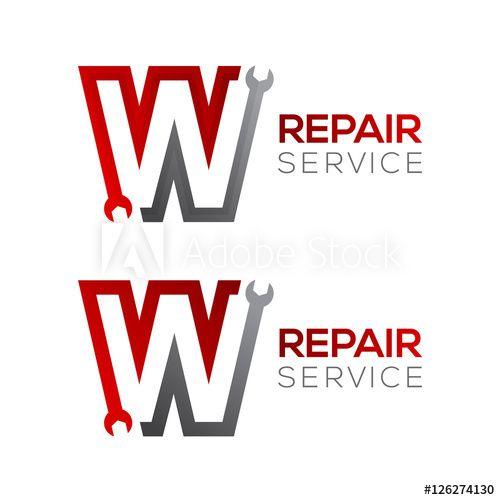 Industrial Mechanic Logo - Letter W with wrench logo, Industrial, repair, tools, service