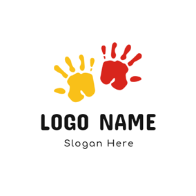 Yellow Hand Logo - Free Hand Logo Designs. DesignEvo Logo Maker