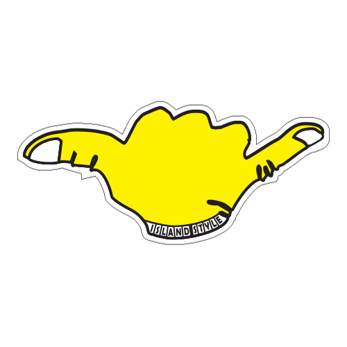 Yellow Hand Logo - Island Style | Sticker - Shaka Hand