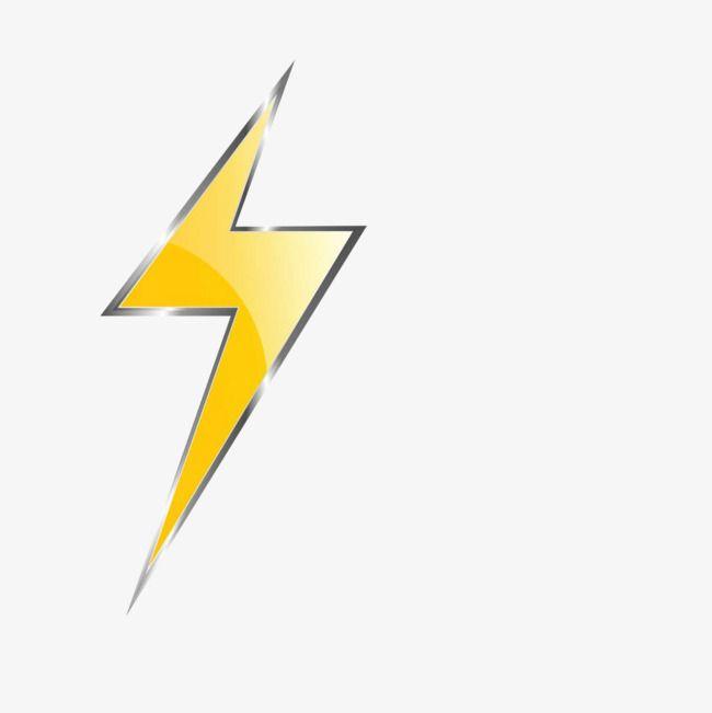 Yellow Hand Logo - Yellow Hand-painted Vector Lightning, Lightning Clipart, Lightning ...
