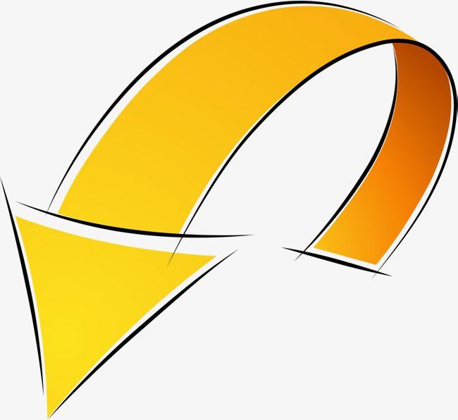 Yellow Hand Logo - Yellow Hand Painted Arrow, Yellow Arrow, Concise Logo, Direction