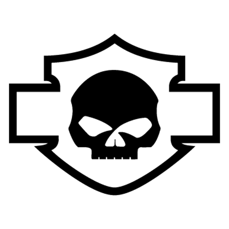 Silhouette Logo - Harley Davidson logo silhouette skull decal