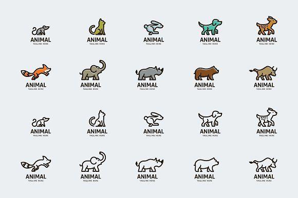 Cute Animal Logo - Cute Animal Logo Bundle Vol 1 ~ Logo Templates ~ Creative Market