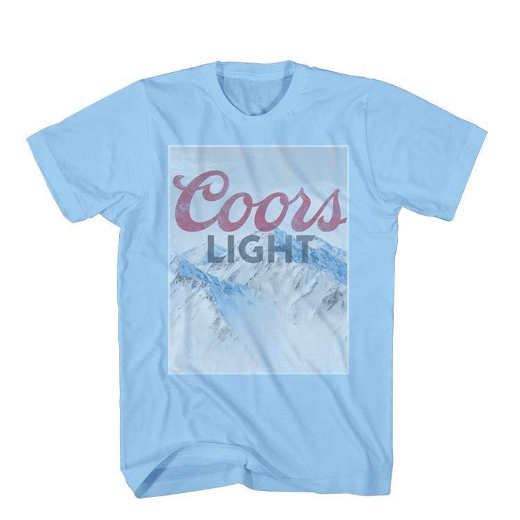Coors Light Mountain Beer Logo - Coors Light Mountain and Blue Sky T-Shirt