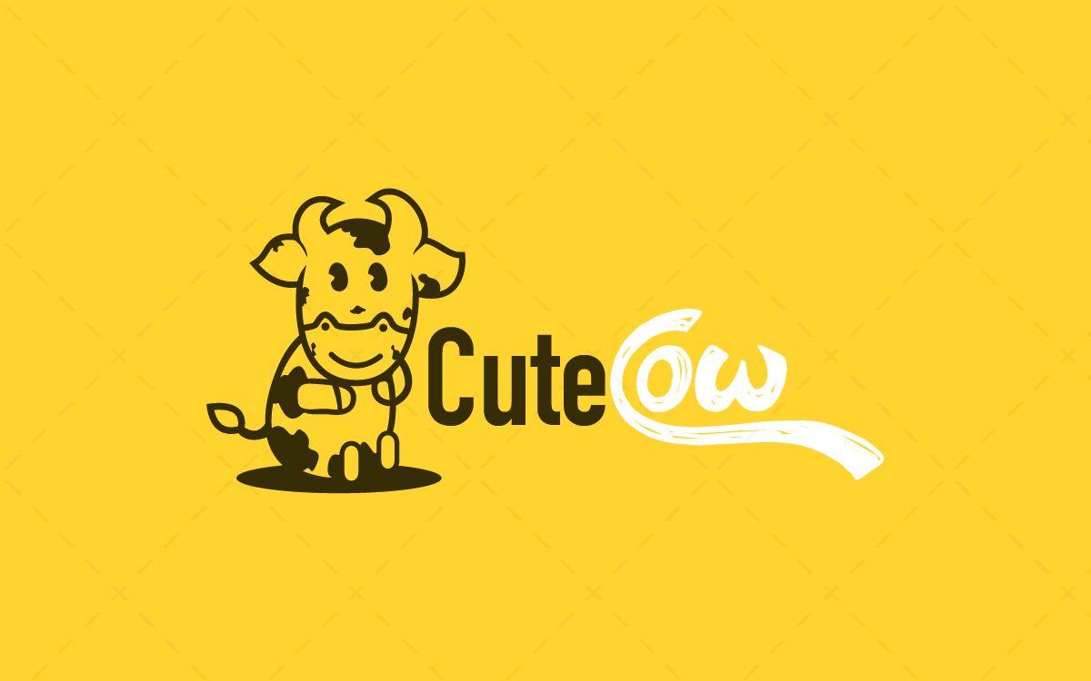 Cute Animal Logo - Cute Cow Logo For Sale - Lobotz