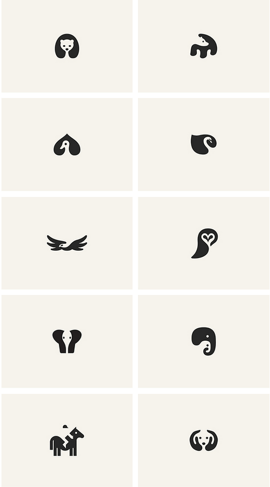 Cute Animal Logo - George Bokhua has created a series of cute and adorable animal logos ...