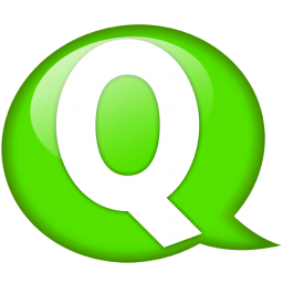 Green Q Logo - Speech balloon green q Icon. Speech Balloon Green Iconet