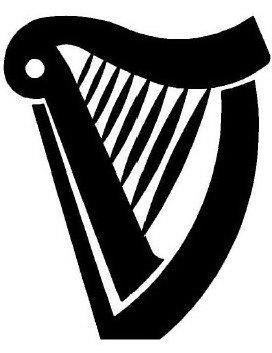 Black Guinness Harp Logo - St. Patrick's Day, and Harps the Right Way — Trademarkwise®