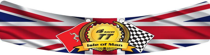 Red Sun TT Logo - TT RACES VISOR STICKER 25cm x 3cm MOTORBIKE HELMET SUN BLOCK TT