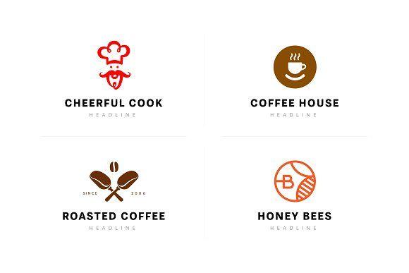 Coffee Food Logo - Food Logo set 2. ~ Logo Templates ~ Creative Market