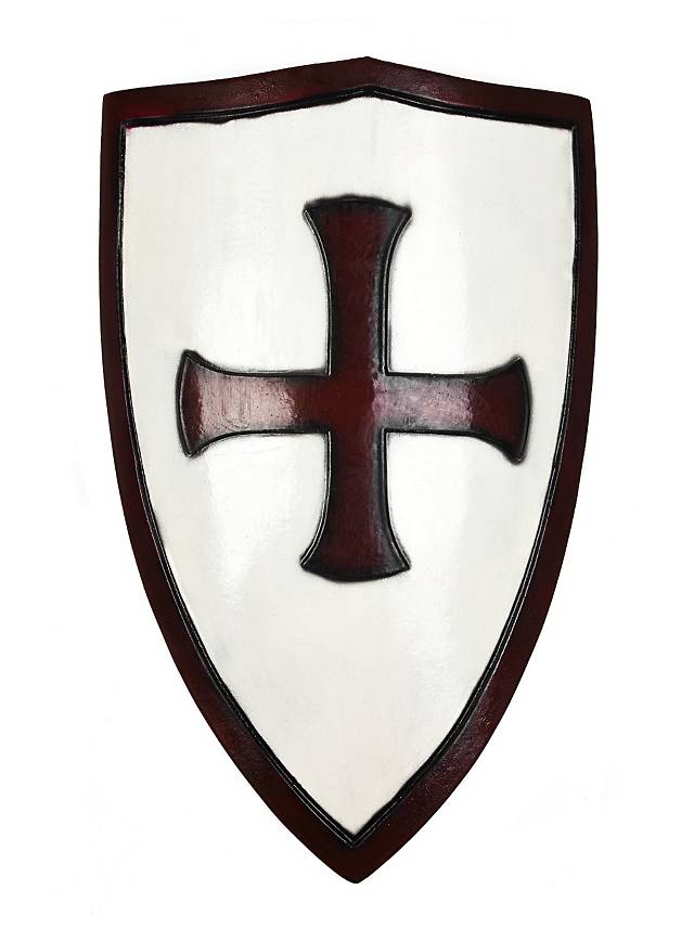 Red Shield White Cross Logo - Shield