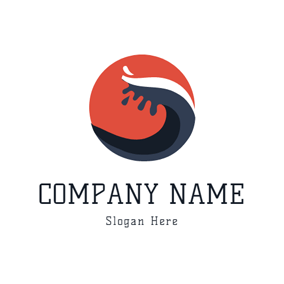 Red and Orange Wave Logo - Free Wave Logo Designs | DesignEvo Logo Maker