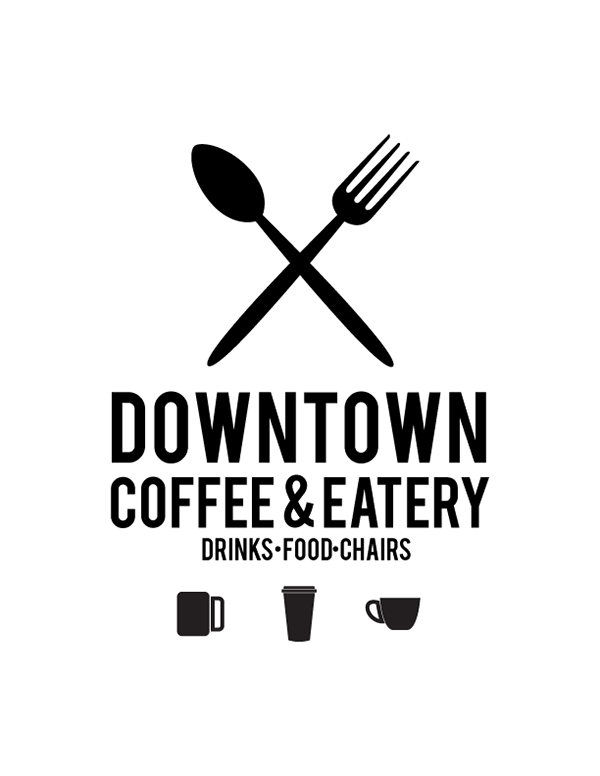 Coffee Food Logo - Downtown Coffee & Eatery Branding Case Study