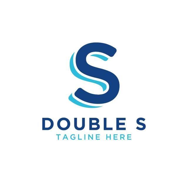 Blue Double S Logo - Initial letter s double logo design template Template for Free