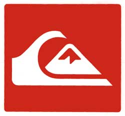 Red Wave Logo - Quiksilver Mountain Wave Logo Sticker Red at