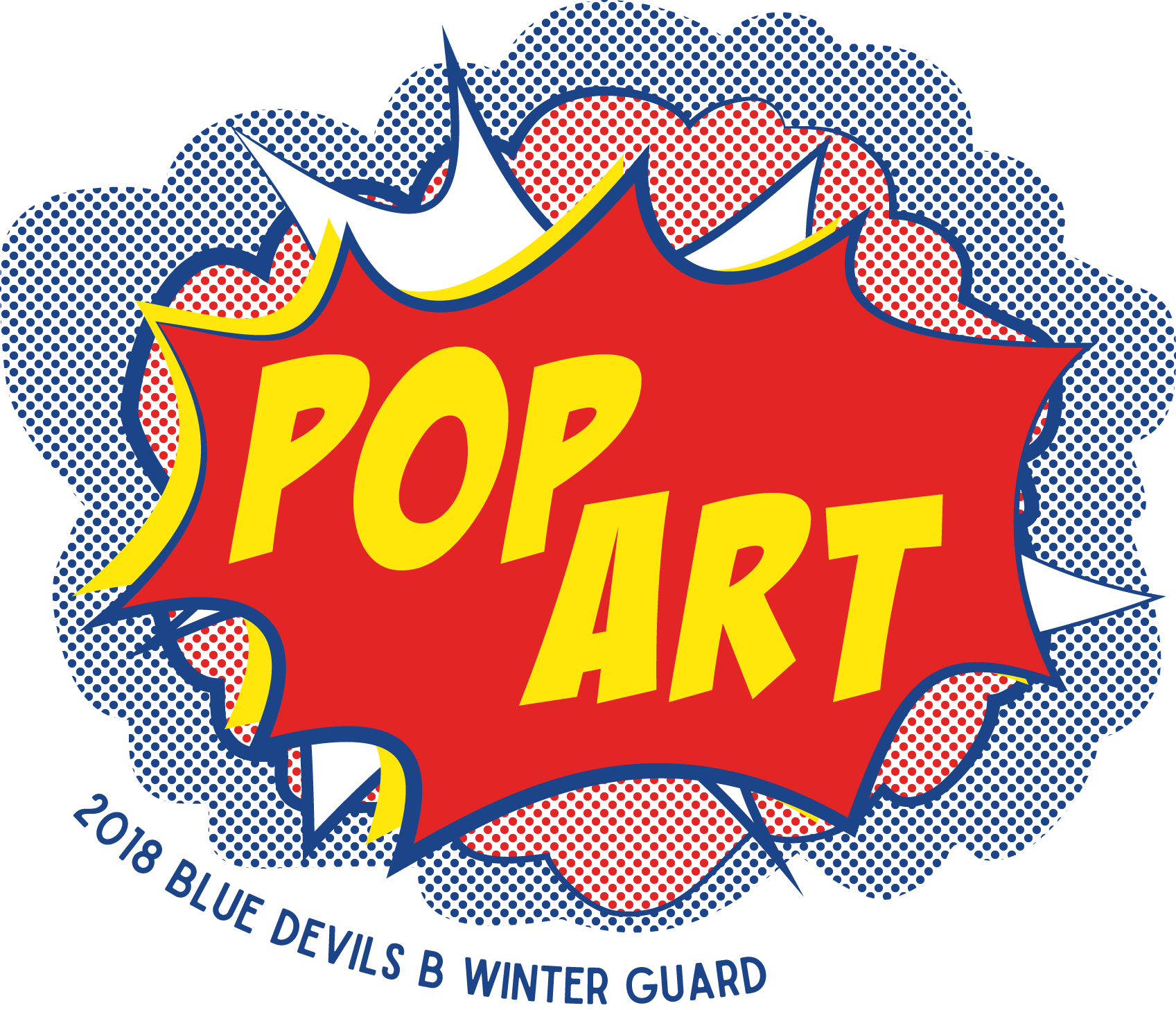 Blue and Red B Logo - 2018 :: B Winter Guard