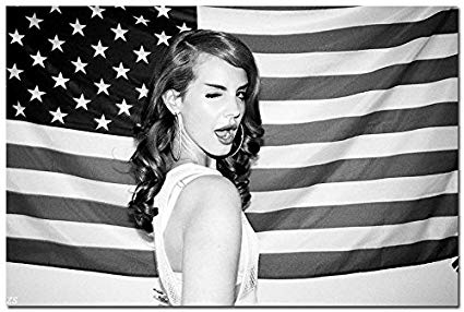 Lana Del Rey Black and White Logo - Amazon.com: Tomorrow sunny Lana Del Rey Art Silk Poster Music Singer ...