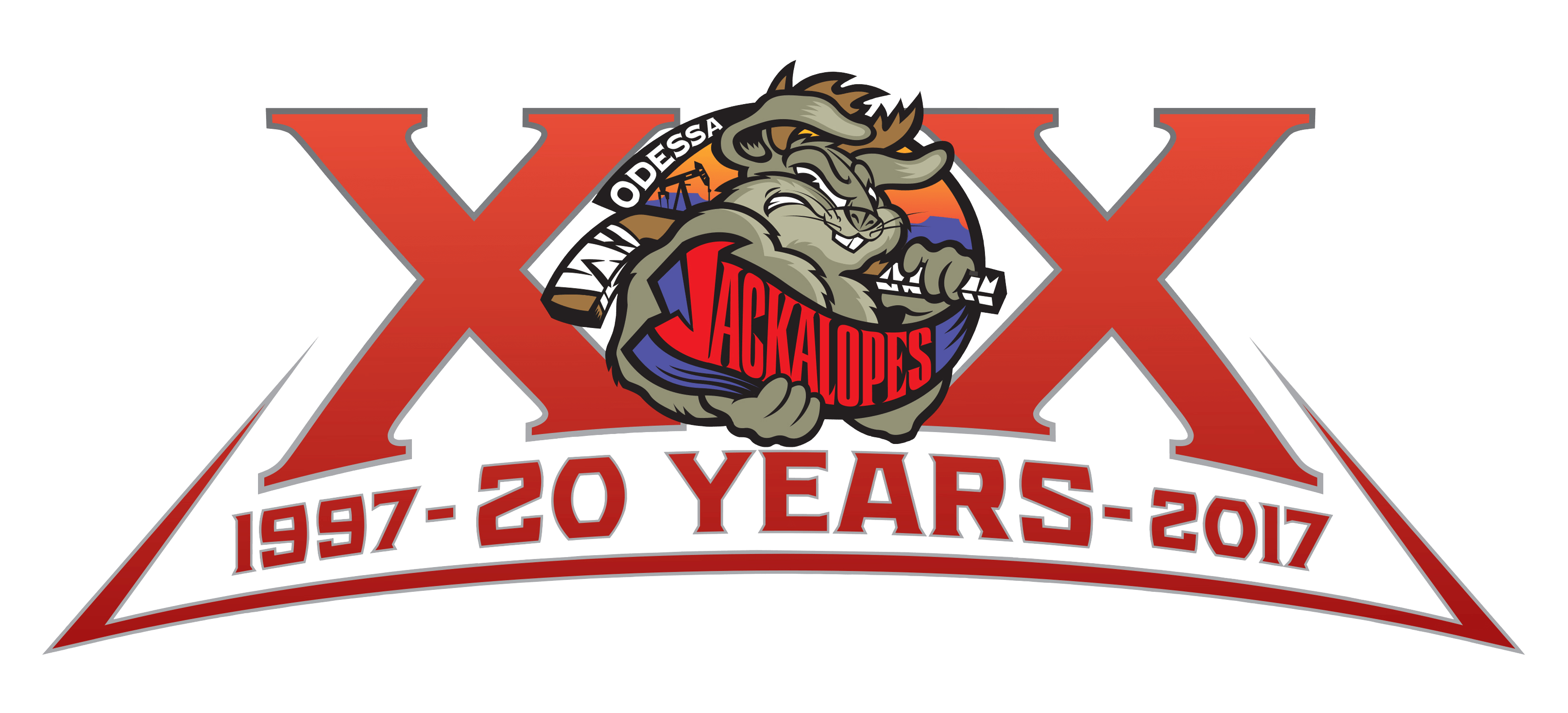 Jackalopes Sports Logo - Odessa Jackalopes Anniversary Logo - North American Hockey League ...