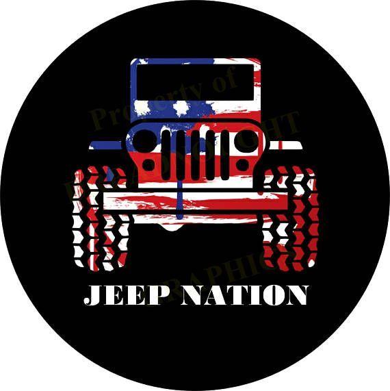 Jeep Nation Logo - Tire Covers Jeep Spare Tire Covers RV Spare Tire Covers Description