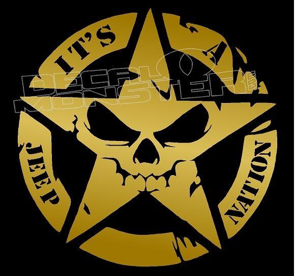 Jeep Nation Logo - Jeep Nation Army Star Decal Sticker