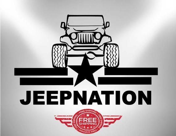 Jeep Nation Logo - Jeep Nation Decal Jeep Decal JEEPNATION / Vinyl Best | Etsy