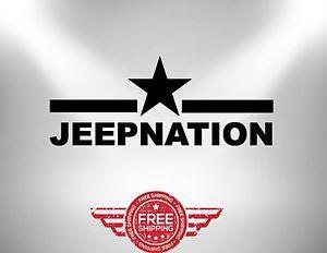 Jeep Nation Logo - JEEP NATION DECAL VINIYL BEST STICKER TJ EDITION CAR GLASS WINDOWS