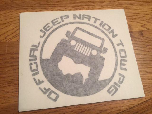 Jeep Nation Logo - LARGE Decal Nation Tow Pig