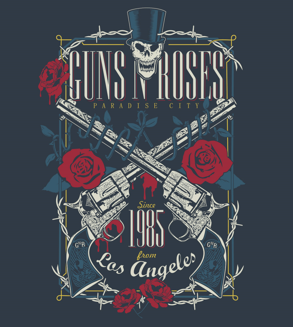 Paradise City Logo - CAMISETA GUNS N' ROSES CITY. Guns N' Roses