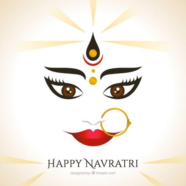 Goddess Face Logo - Background of durga goddess face Vector | Free Download