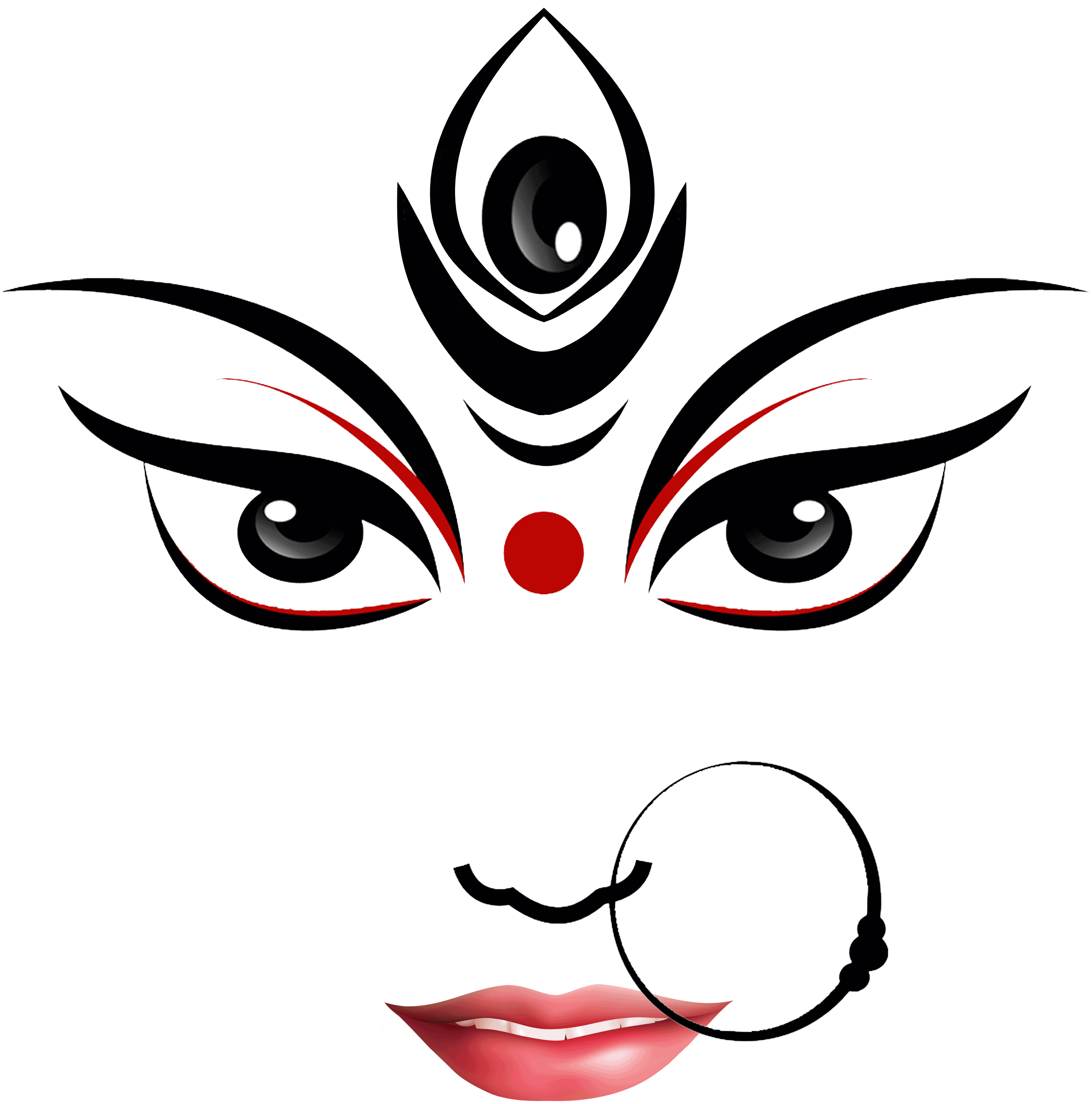 Goddess Face Logo - Durga Logos