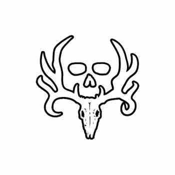 Bone Collector Logo - Bone Collector Buck Antlers Skull Style 3 Decal Sticker