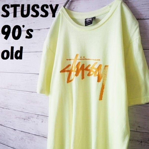 90s Stussy S Logo - 90's]STUSSY Old Stussy Bick Logo T-shirt Mexico made Mexico lemon ...