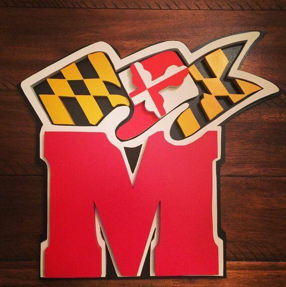 Maryland M Logo - Maryland Terps Letter M Logo | Etsy