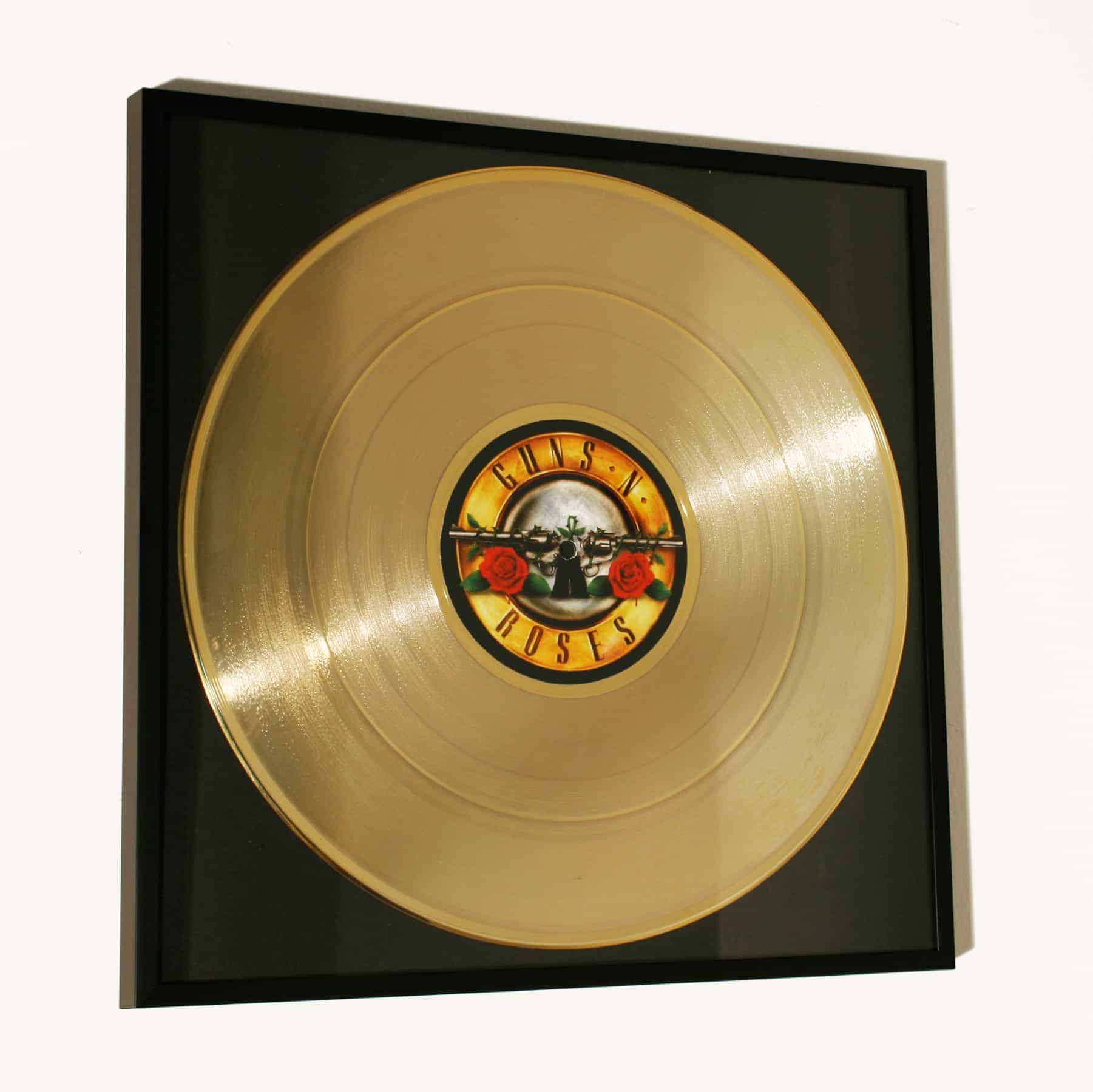 Guns and Gold Logo - GUNS N ROSES commemorative GOLD FRAMED RECORD