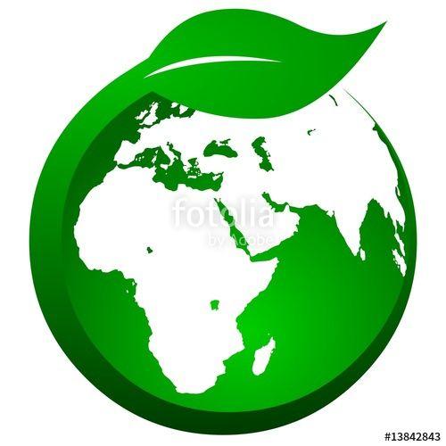 Green Globe Logo - Leaf & Globe Logo
