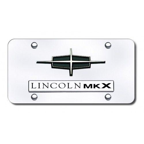 MKX Logo - Personalized Lincoln Logo Top MKX Black on Chrome License Plate by ...