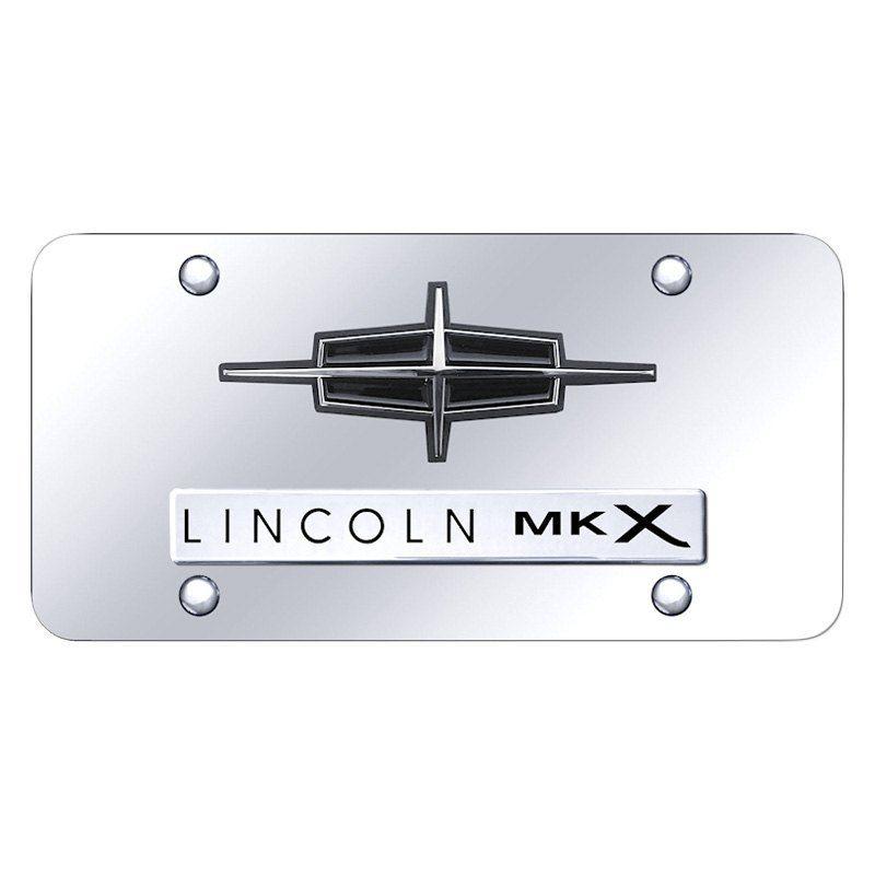MKX Logo - Autogold® D.MKX.CC - Chrome License Plate with 3D Chrome MKX Logo ...