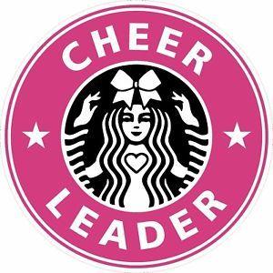 Starbucks Cheerleader Logo - Cheerleader Starbucks Sticker, CHEER BOW Printed and Laminated DIE