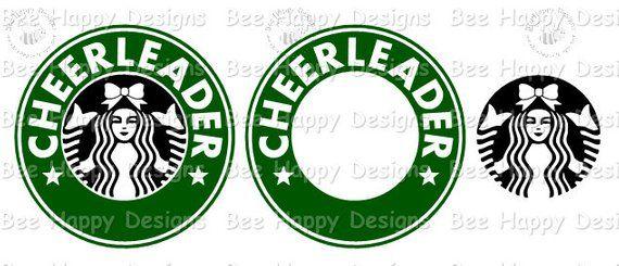 Cheerleader Starbucks Logo - Starbucks Logo w/BOW CHEERLEADER | Etsy
